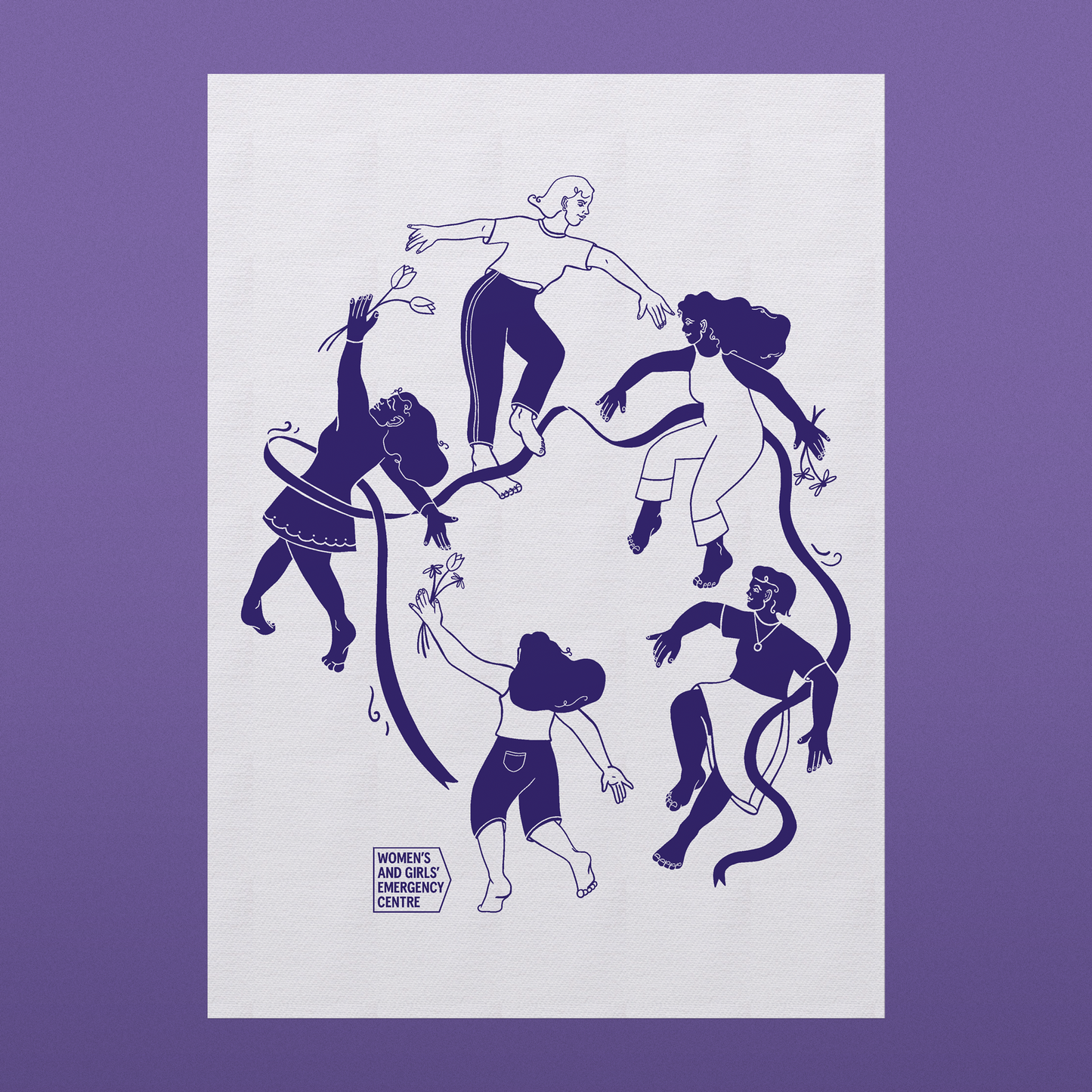 'Dancers' Uprising' Tea Towel
