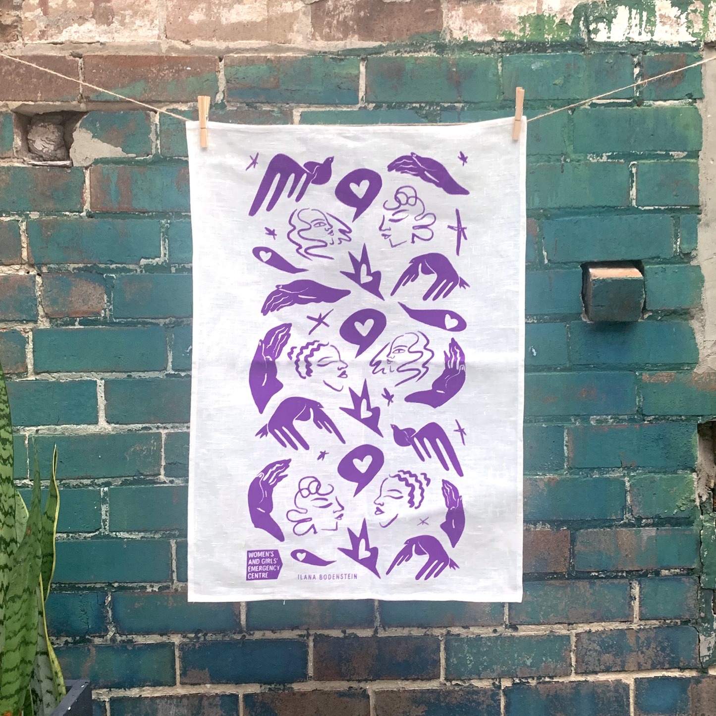 'Here for You' Tea Towel (Ilana Bodenstein Design)