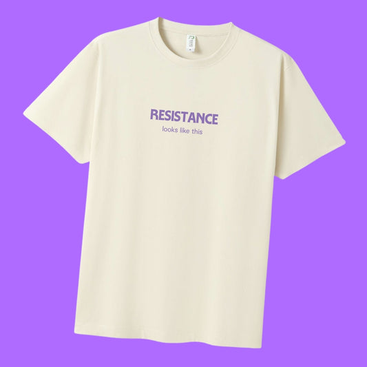 'Resistance looks like this' Off White T-Shirt